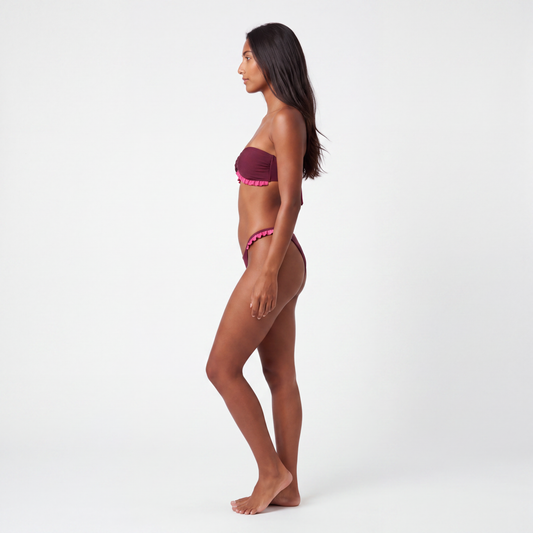 Bandeau Bikini Set Berry - Bordeaux