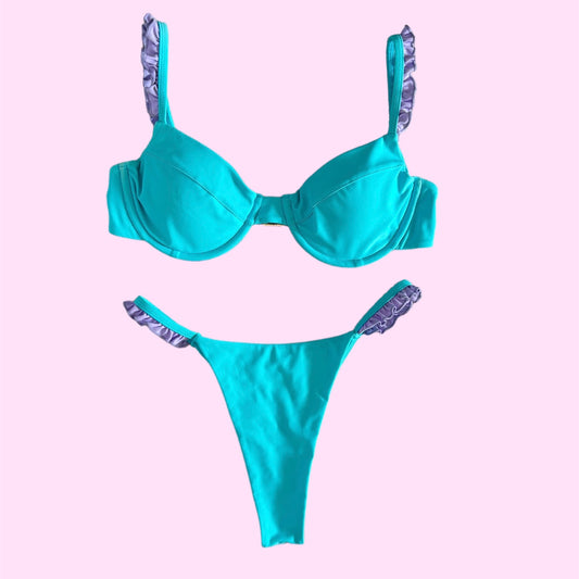 Calaya Underwire Bikini Set – Blau & Lila | Nylon Elastane