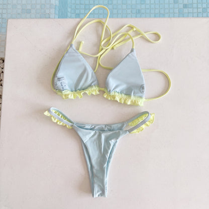 Triangle Bikini Set - Lime