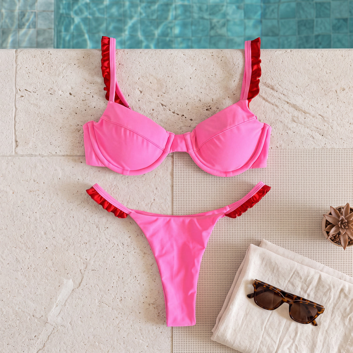 Underwire Bikini Set – Pink