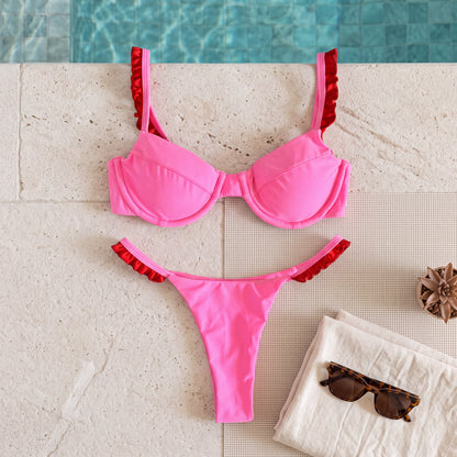 Underwire Bikini Set – Pink
