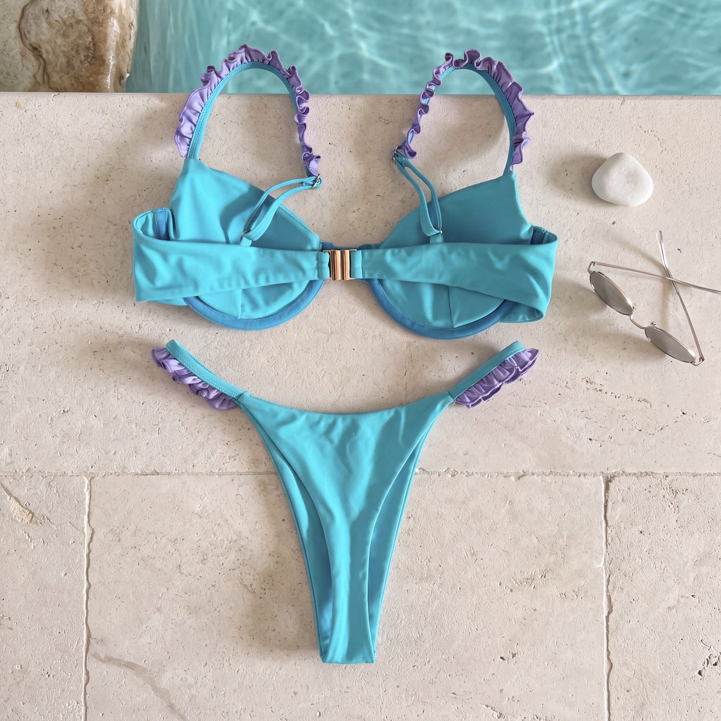 Underwire Bikini Set – Blue
